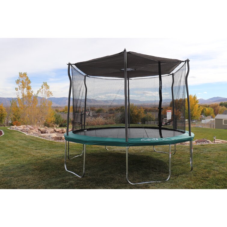 Universal trampoline outlet canopy